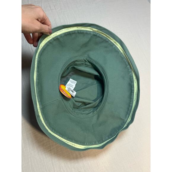 L.L. Bean Wide Brim Bucket Hat Green Summer Hat Size Small - Picture 5 of 7